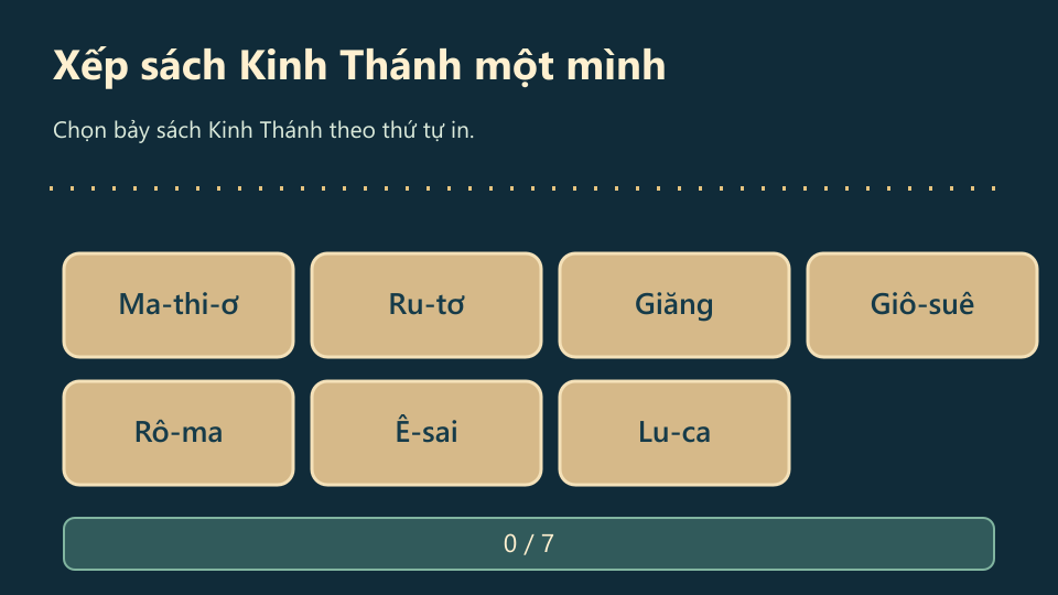 Bảng mẫu. Các thẻ hôm nay có thể khác.